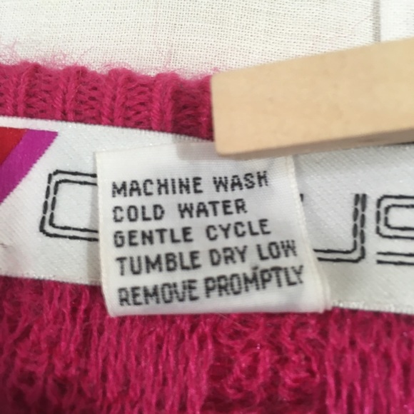 Vintage 80s Chaus Sleeveless Knit Sweater Hot Pink - Picture 14 of 14